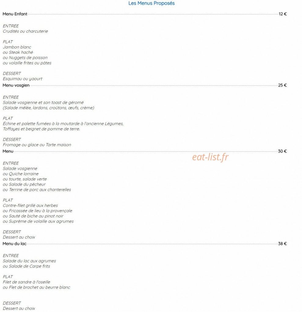 Auberge au bord du lac — carte page 2