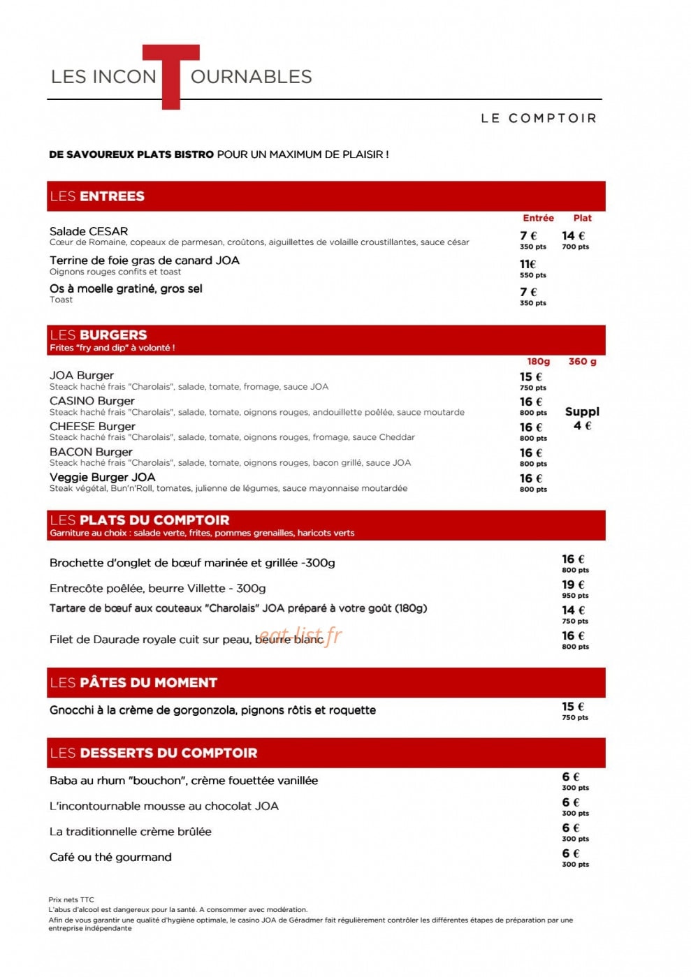 Comptoir JOA — carte page 3