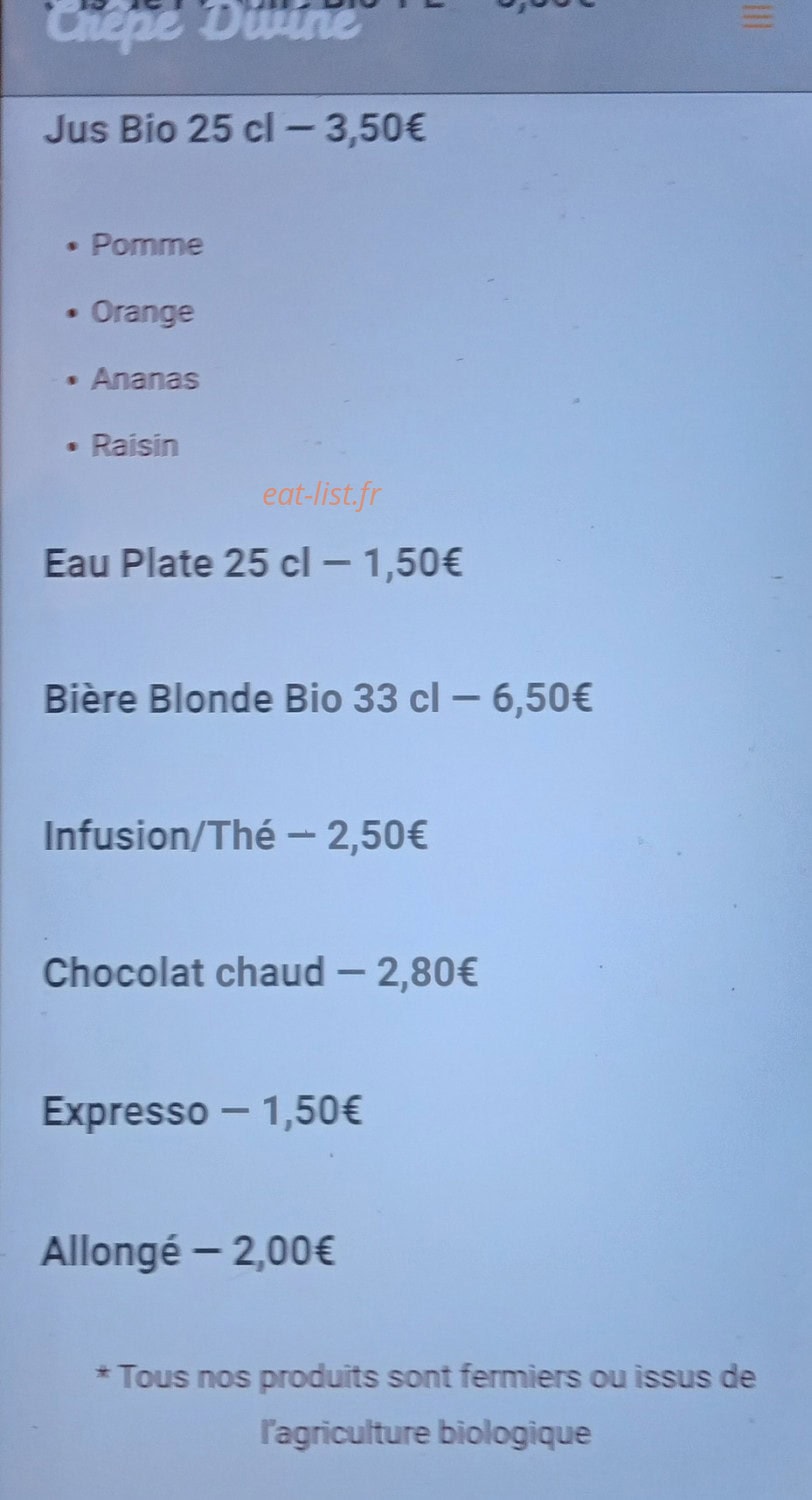 Crêpe Divine — carte page 6