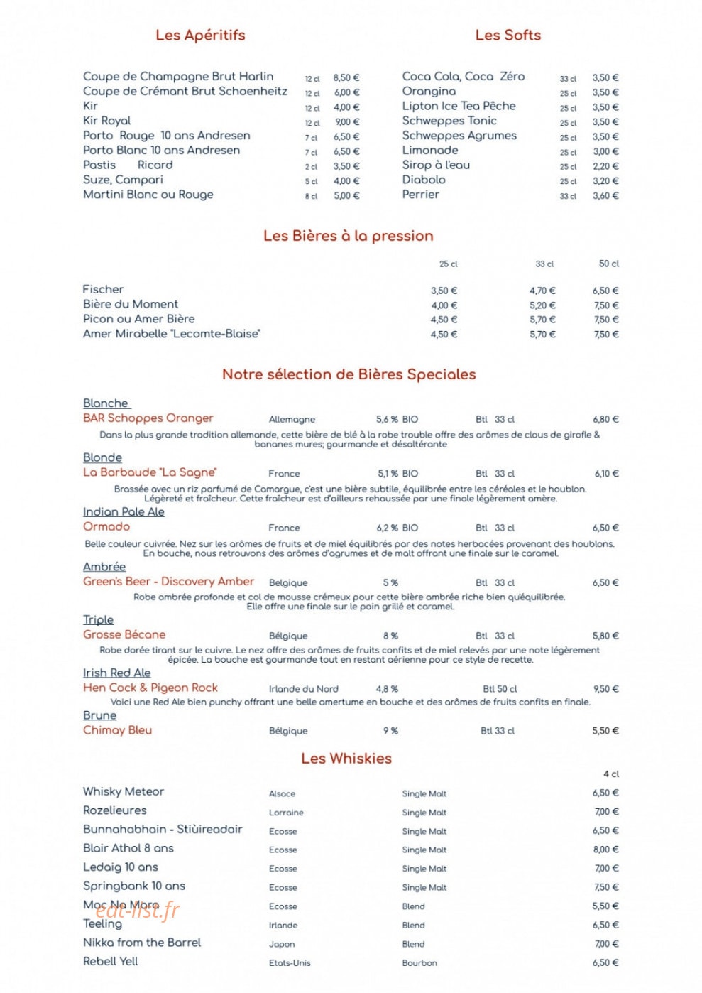 L'Hors du Temps — carte page 1