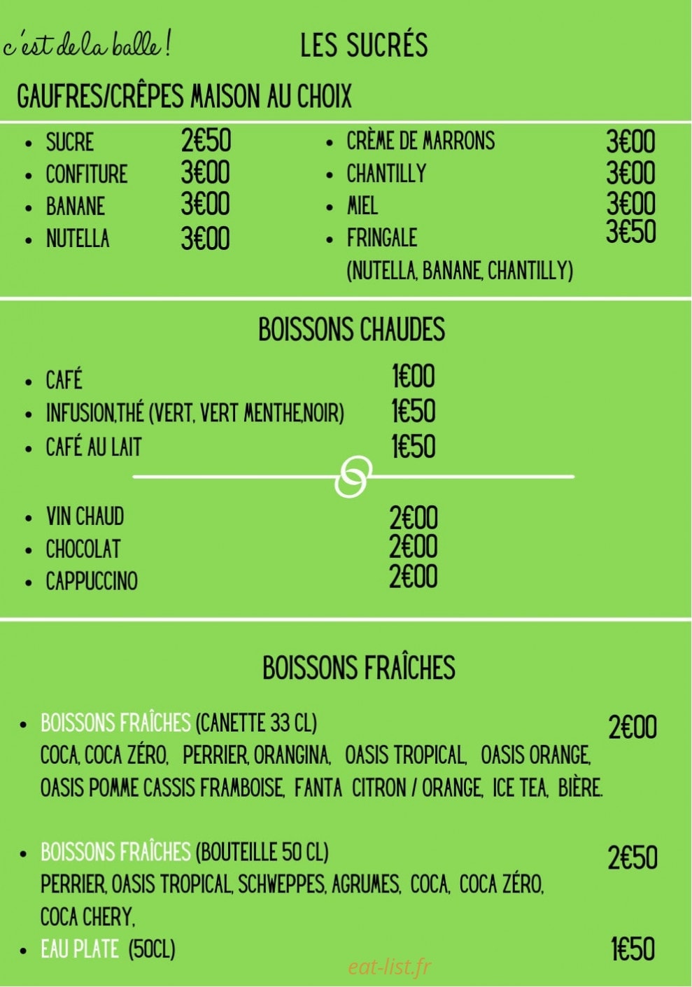 La Fringale — carte page 4