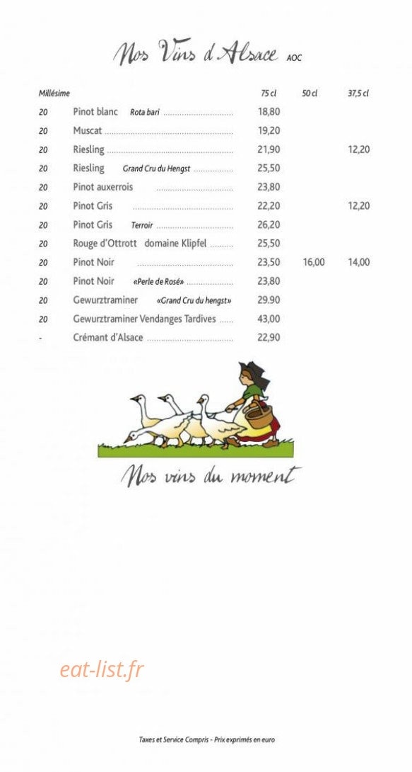 La Taverne Alsacienne — carte page 4