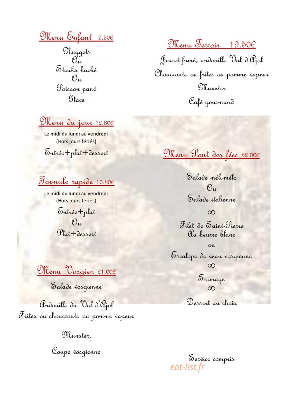 Le pont des fées — carte page 2