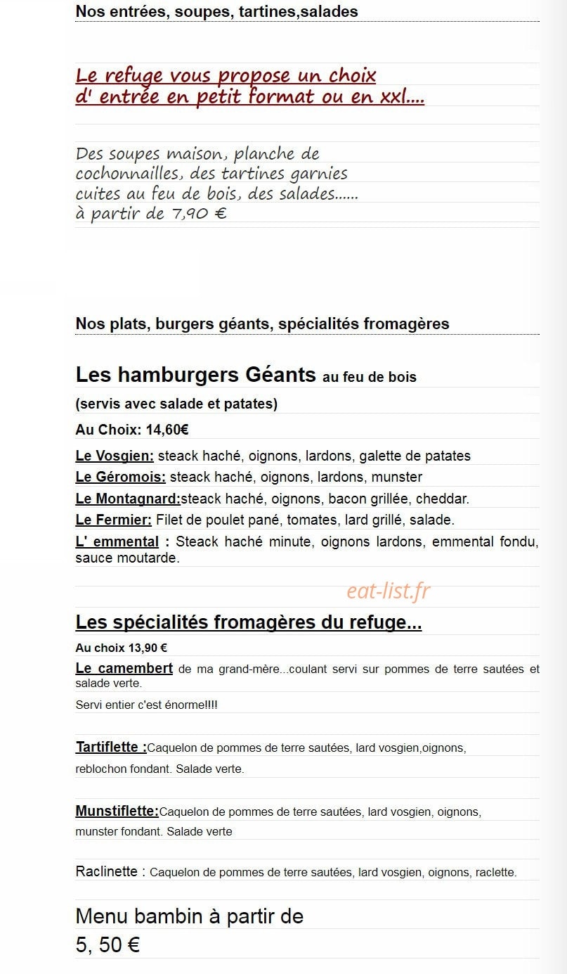 Le Refuge — carte page 1