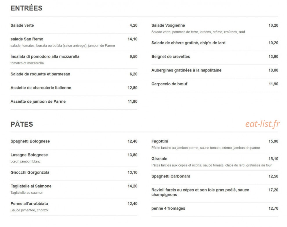 Le San Remo — carte page 2