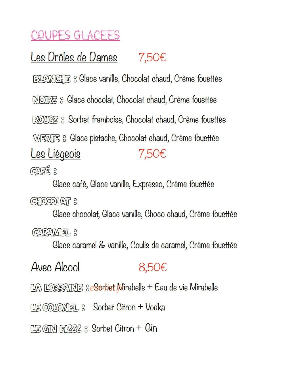 Au Relais Boulas — carte page 9