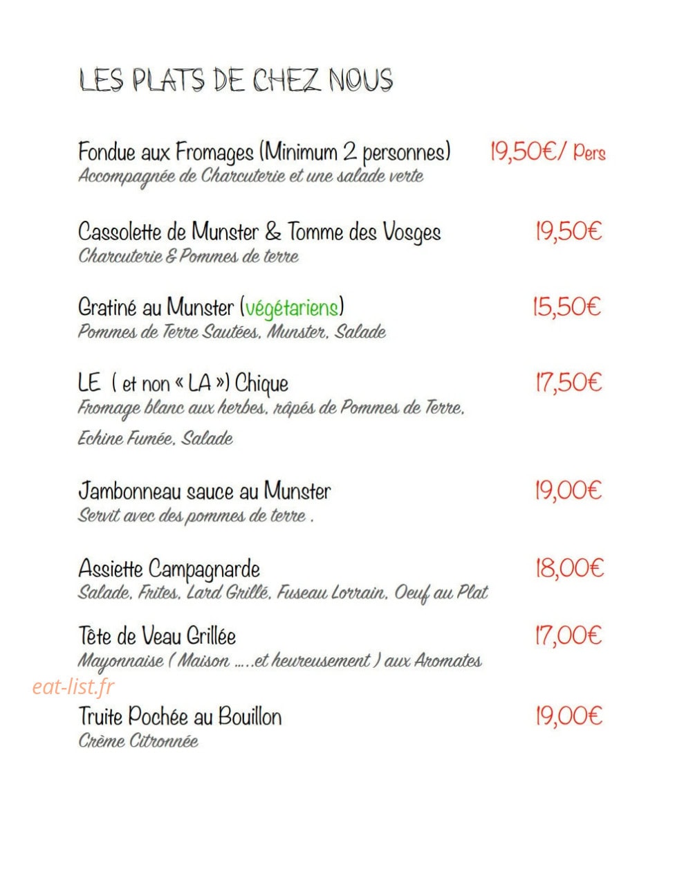 Au Relais Boulas — carte page 3