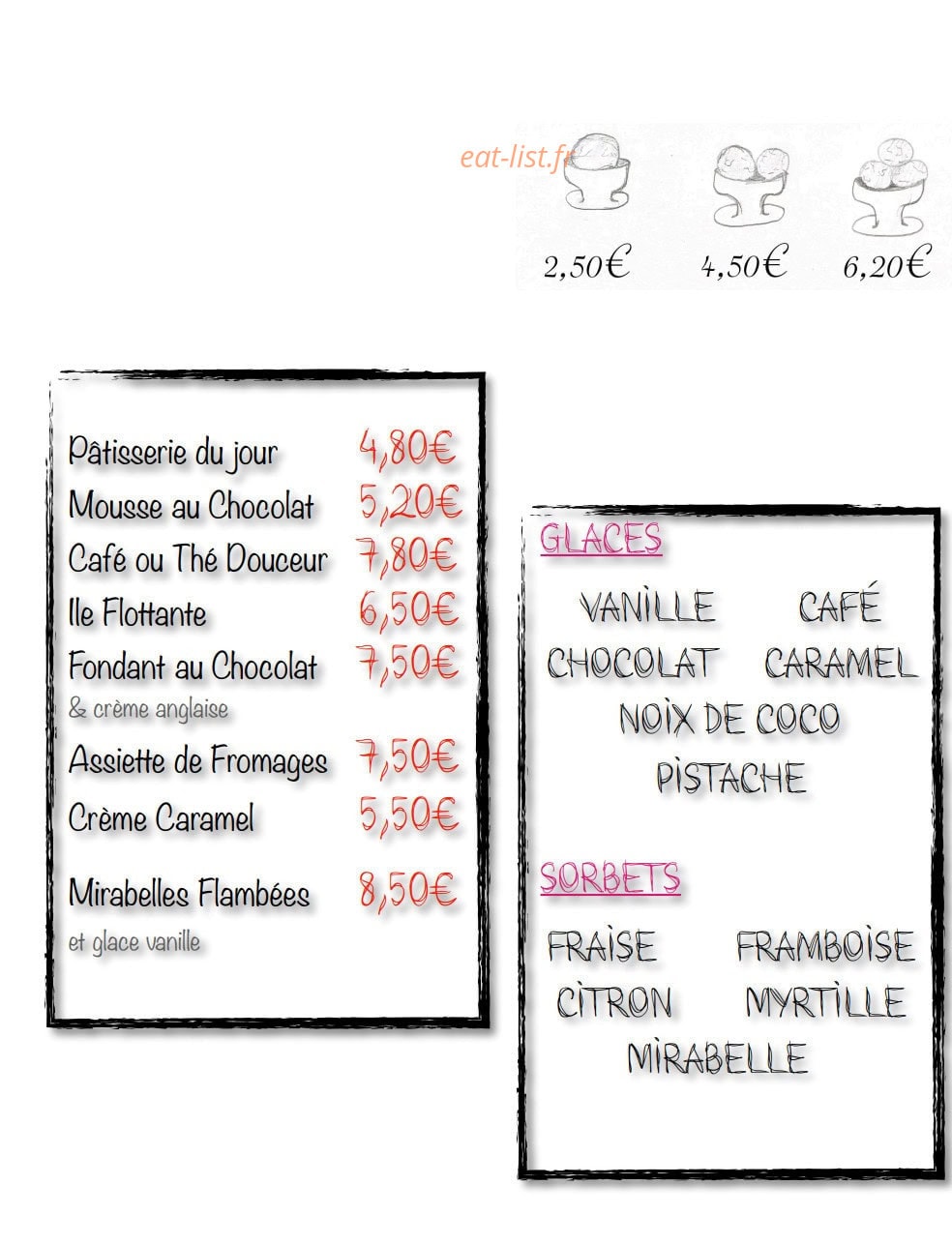 Au Relais Boulas — carte page 8