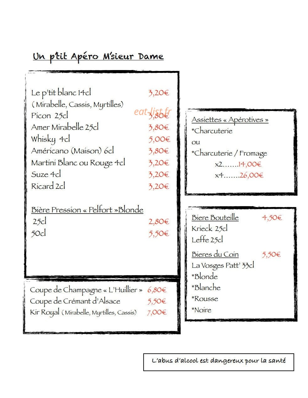 Au Relais Boulas — carte page 4