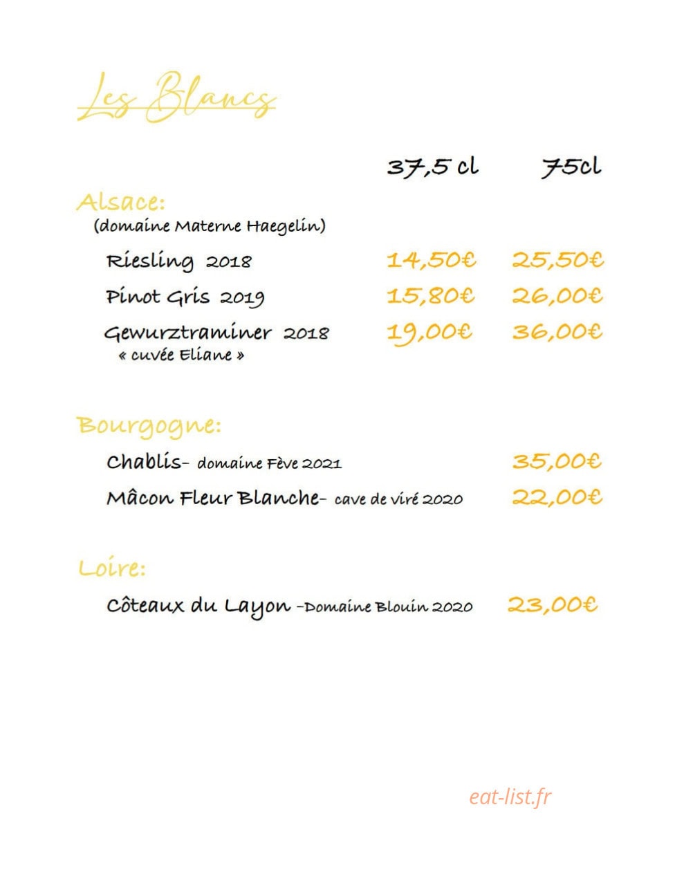 Au Relais Boulas — carte page 12