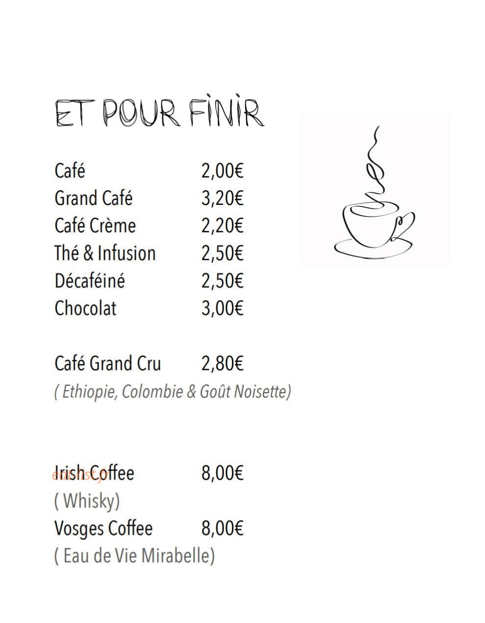 Au Relais Boulas — carte page 15