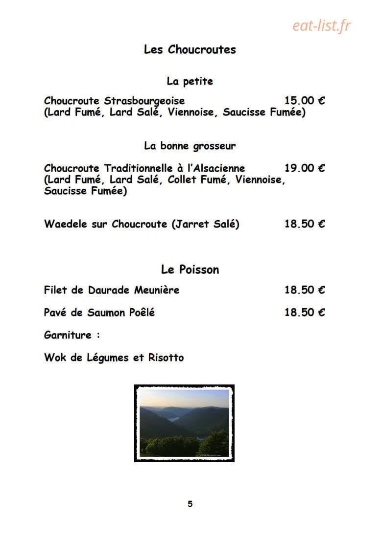 Auberge du Lac — carte page 4