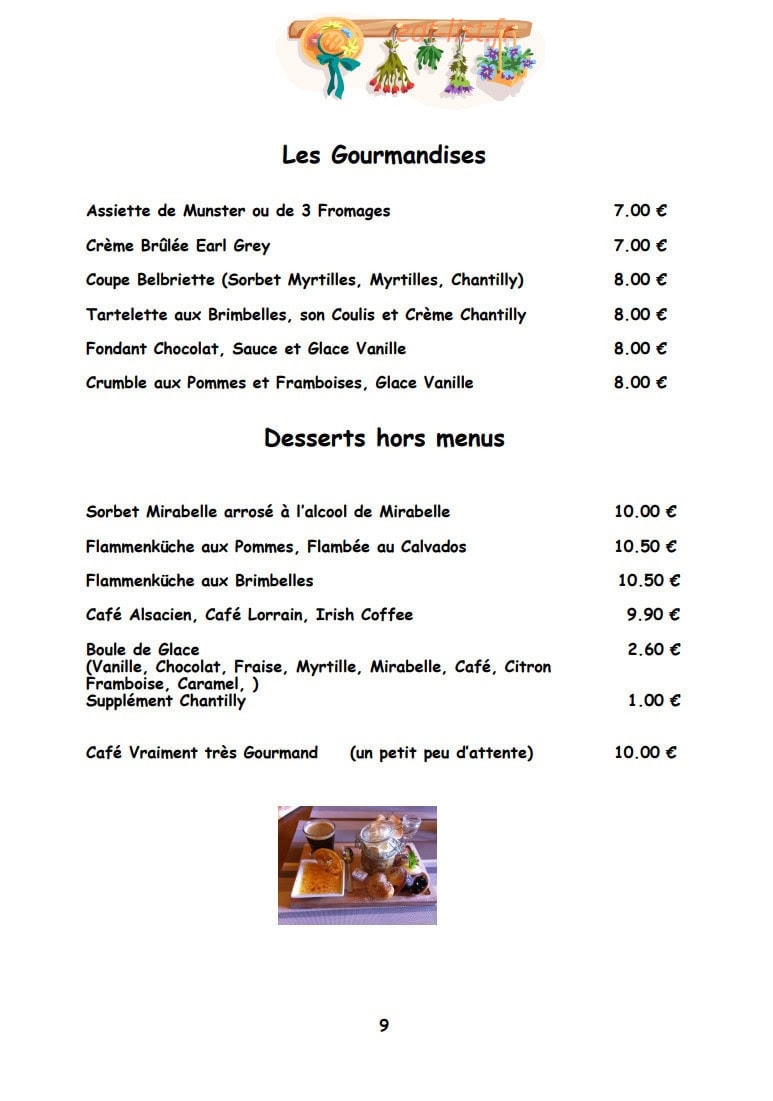 Auberge du Lac — carte page 8