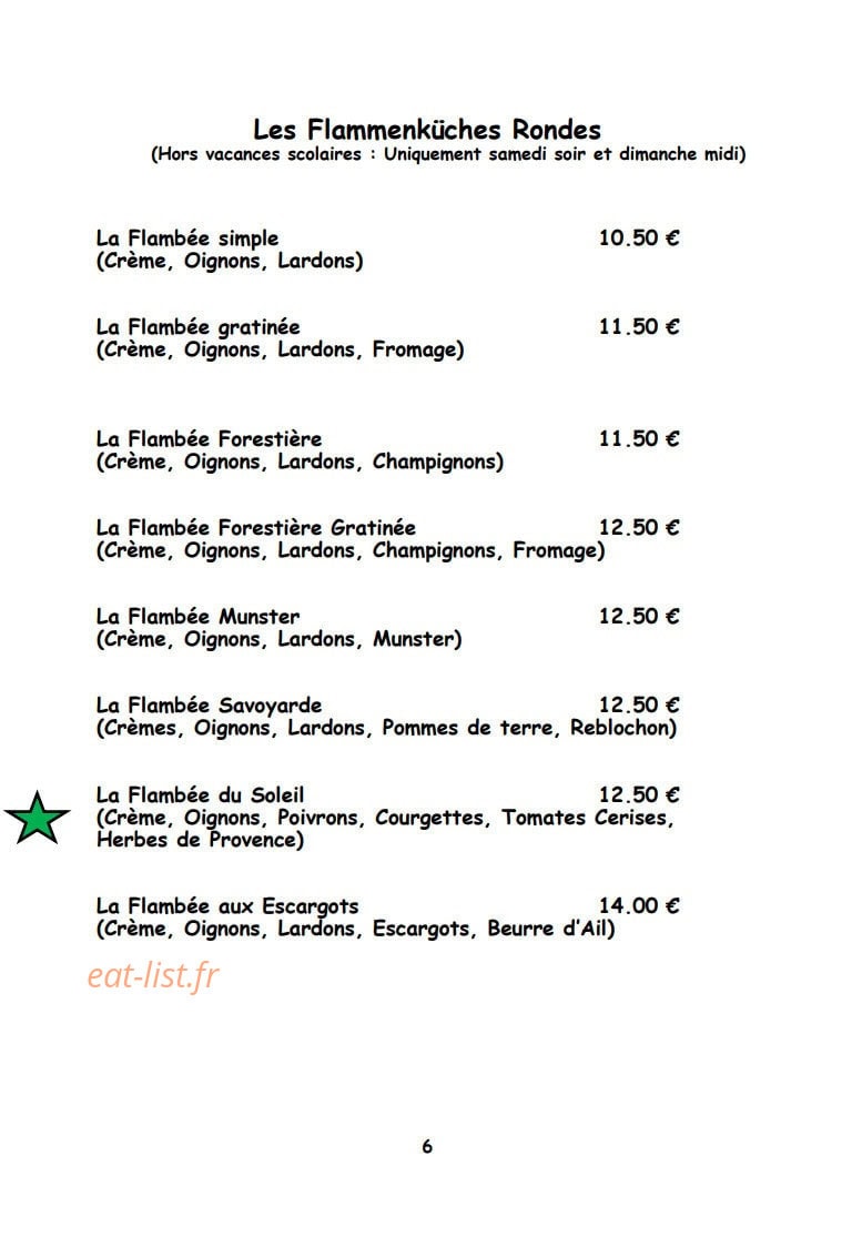 Auberge du Lac — carte page 5