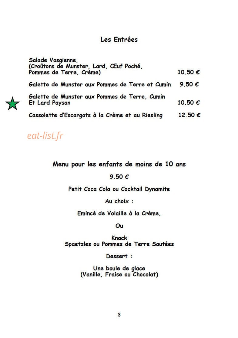 Auberge du Lac — carte page 2