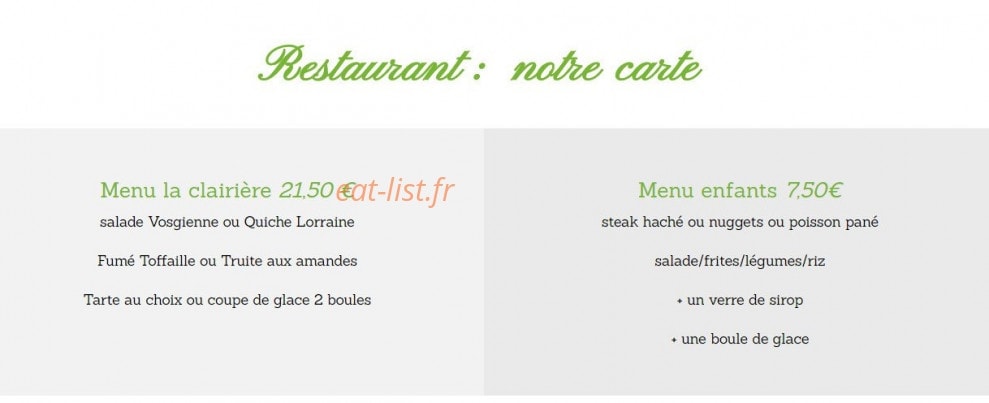 La clairiere — carte page 1