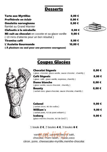 La Marmite Gourmande — carte page 5