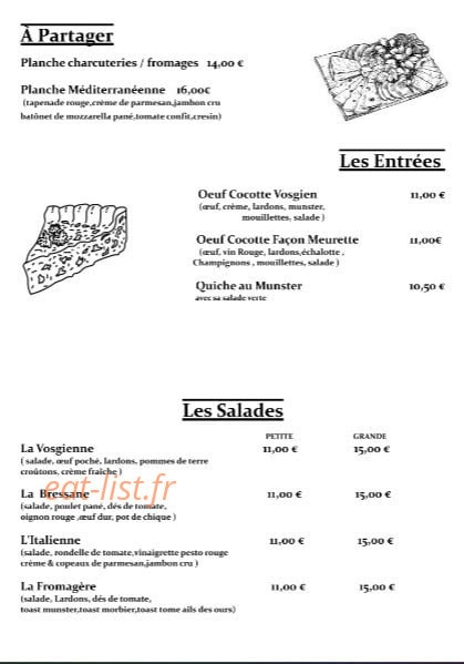 La Marmite Gourmande — carte page 1