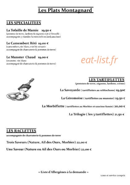 La Marmite Gourmande — carte page 2