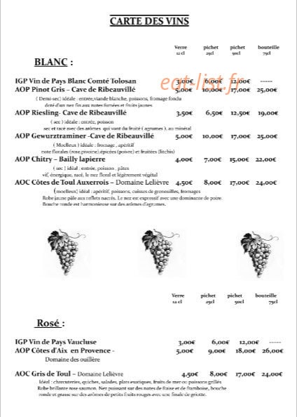 La Marmite Gourmande — carte page 7