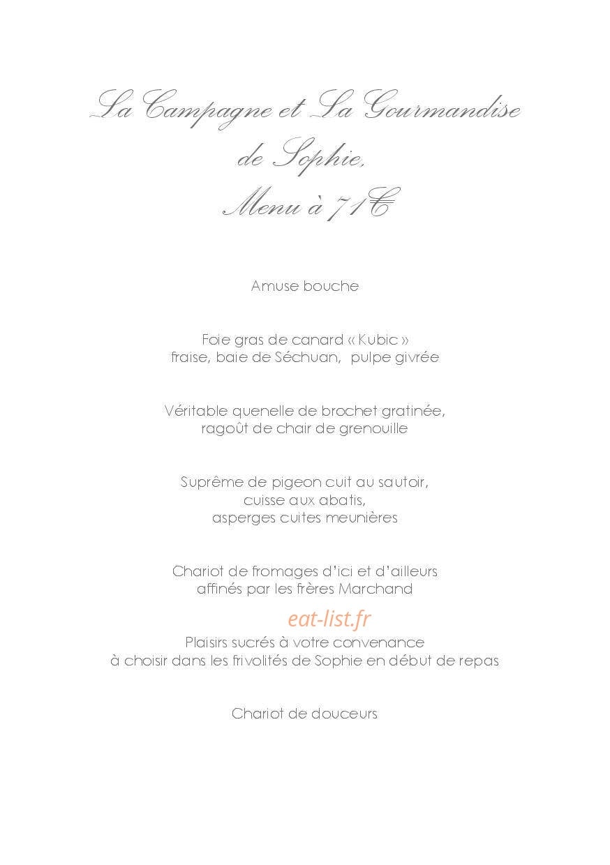 Les Jardins de Sophie — carte page 6