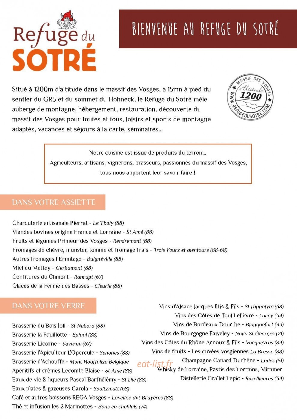 Refuge du Sotré — carte page 1