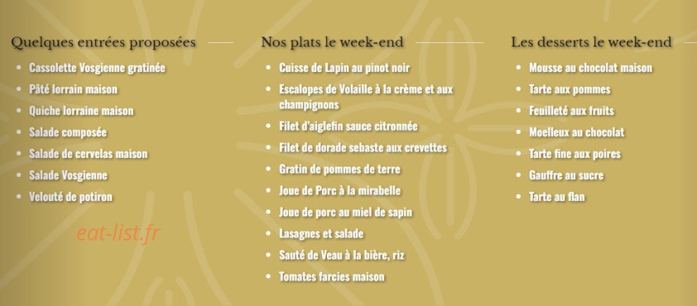 Brasserie De L'Abbaye — carte page 2