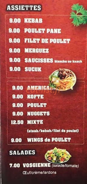 Istanbul kebab — carte page 3