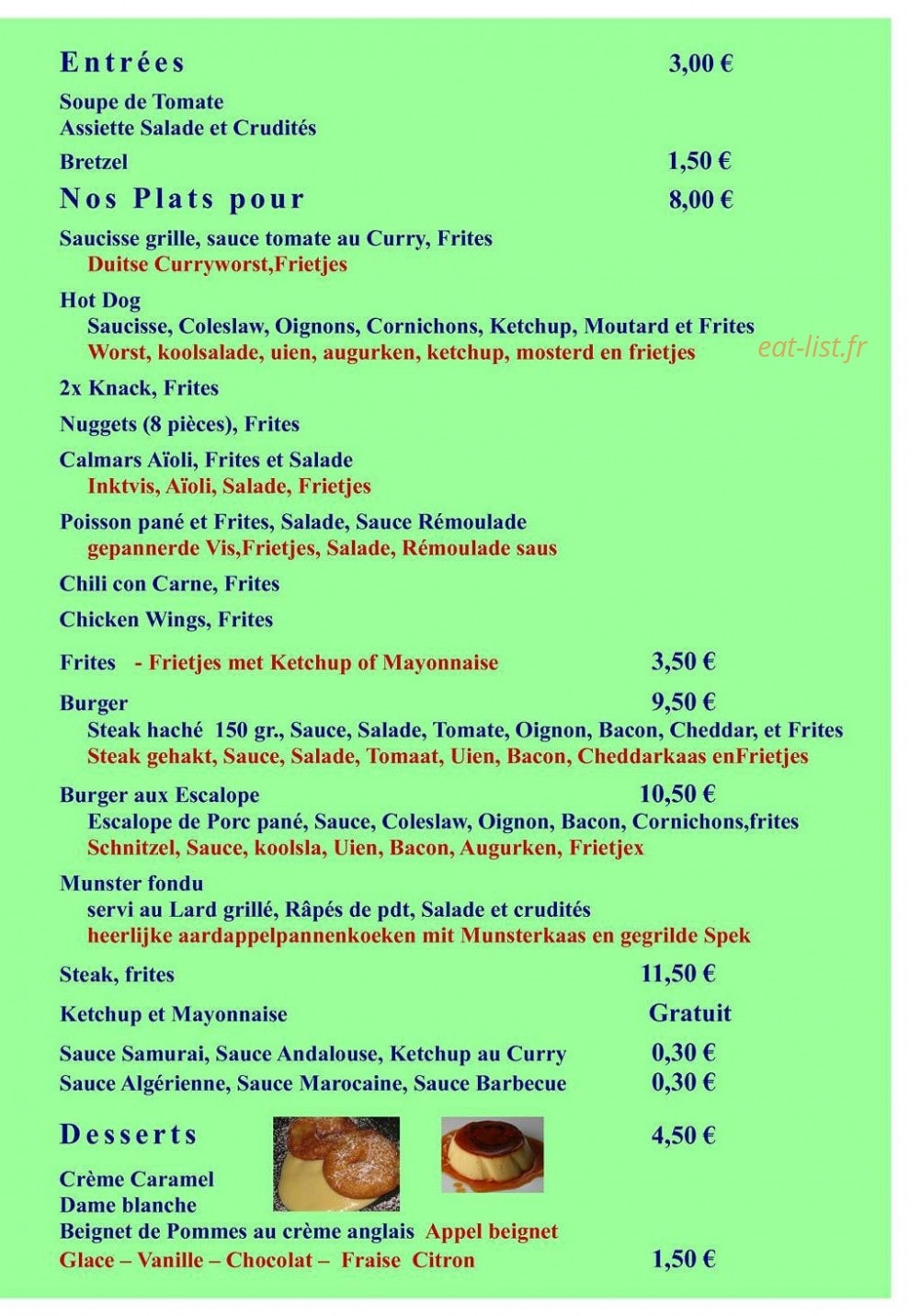 Arnold's Winstub — carte page 3