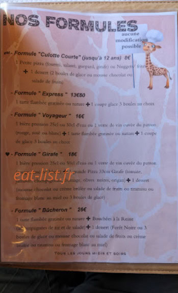 La Girafe — carte page 2