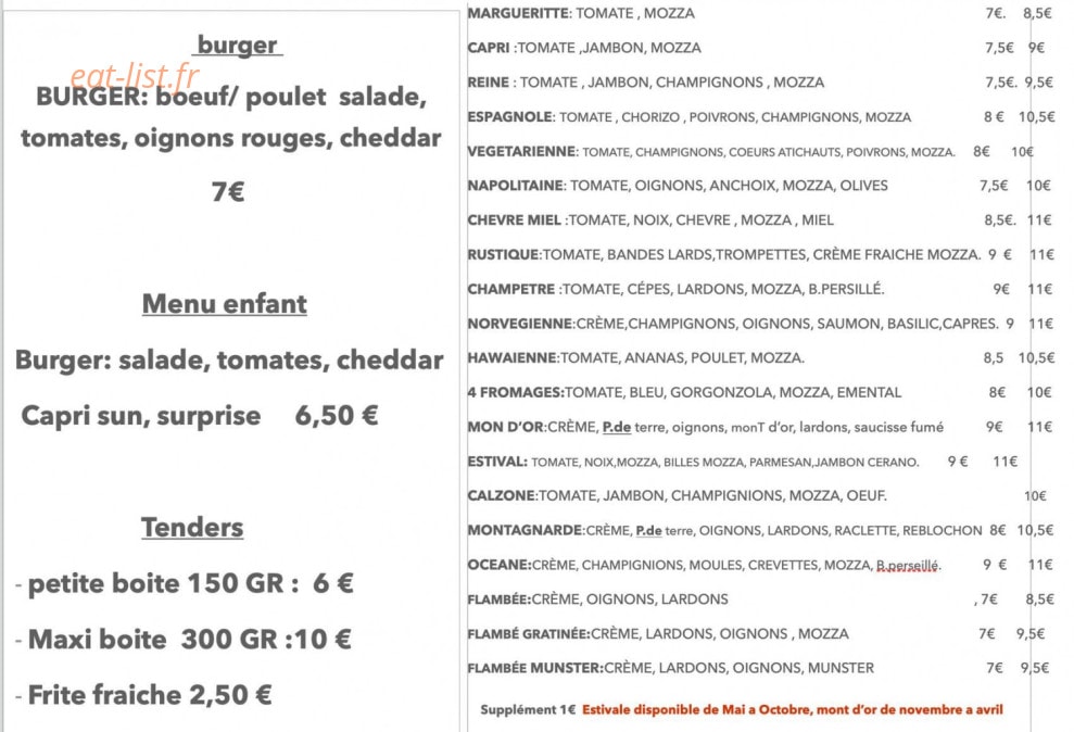 Les délices de Théo et Corentin — carte page 1