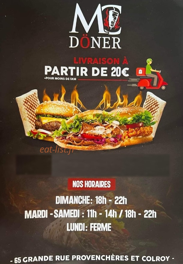 Mc Döner — carte page 1