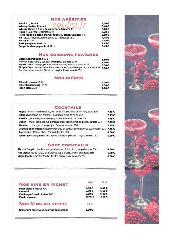 Le Rustic — carte page 3