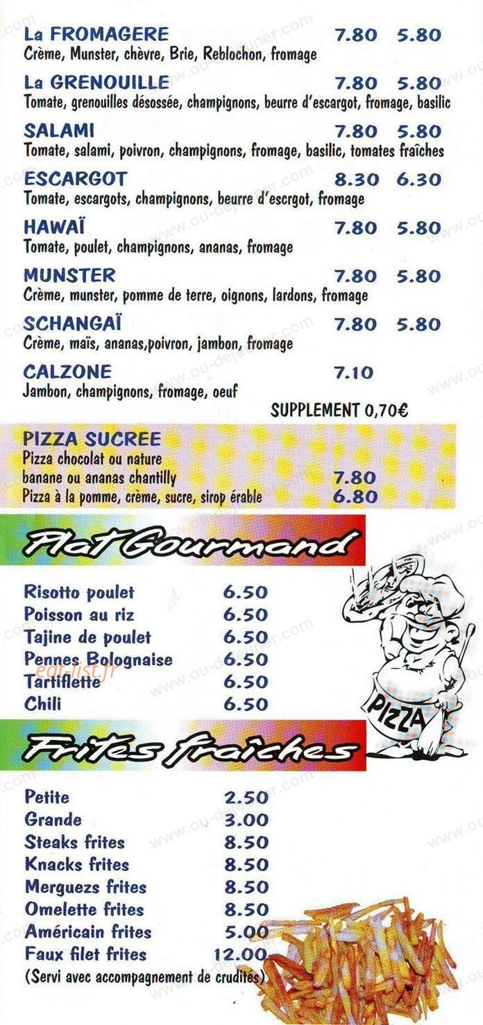 Pizza Mirecourt — carte page 3