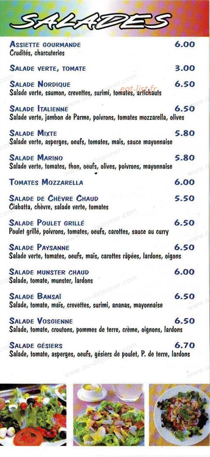 Pizza Mirecourt — carte page 4