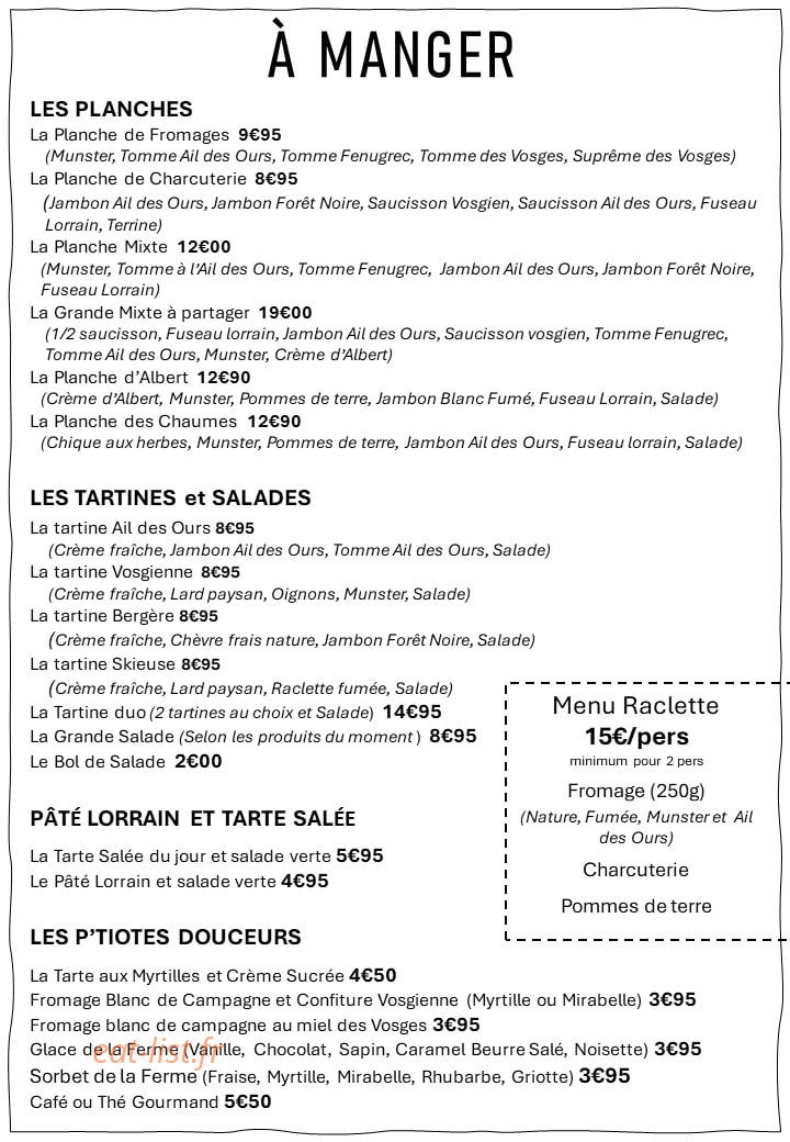La Cave au Géromé — carte page 2