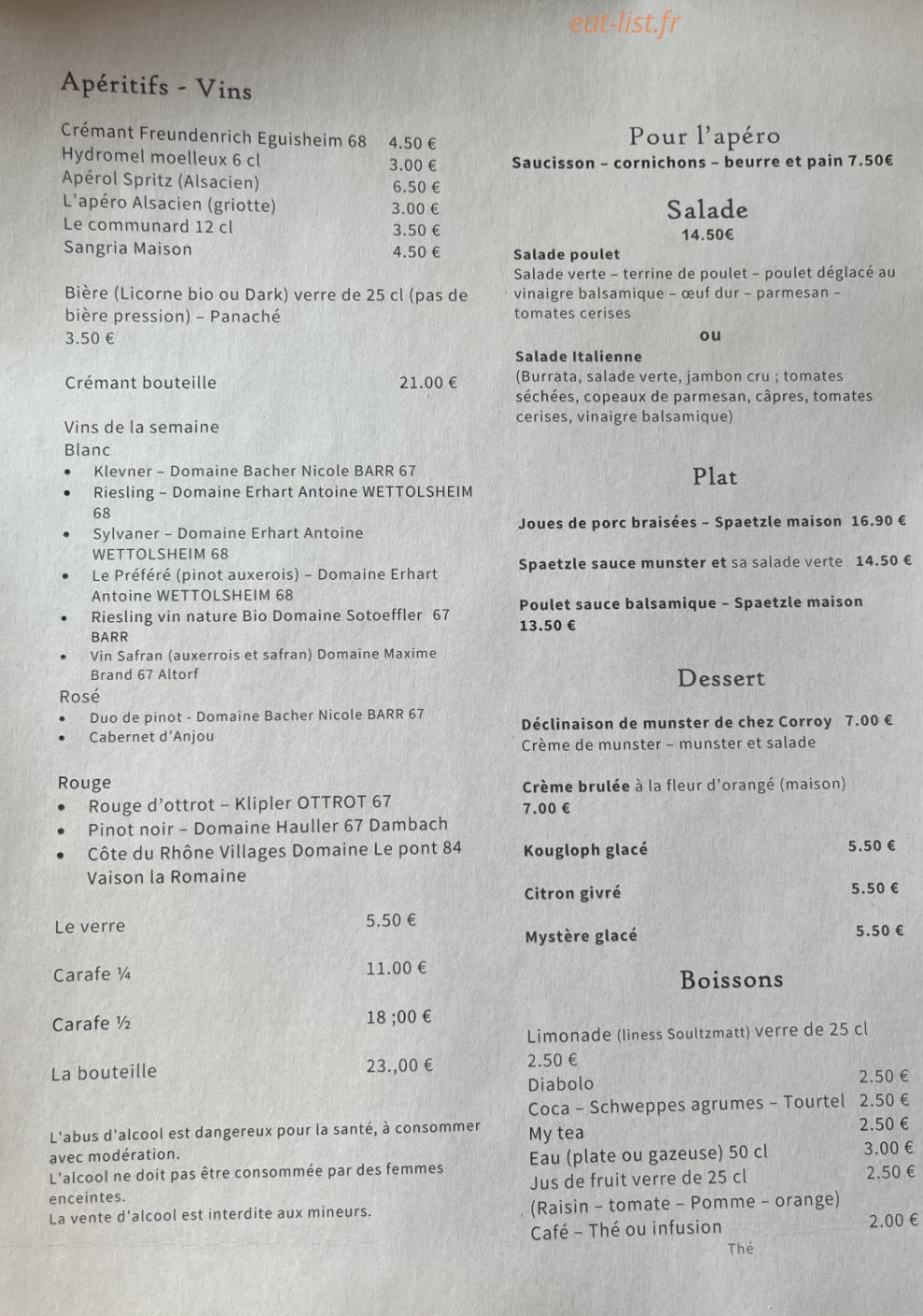 Locavor'store — carte page 2