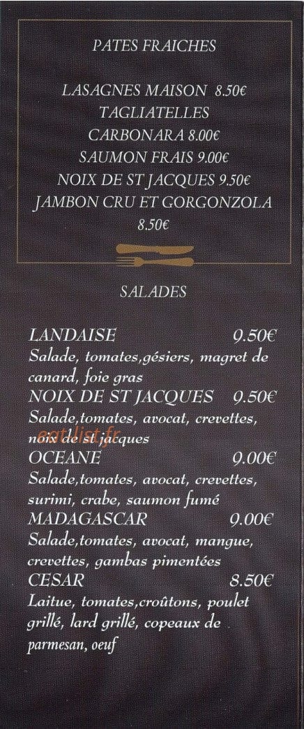 L' Osiris à Pouxeux - menu et photos