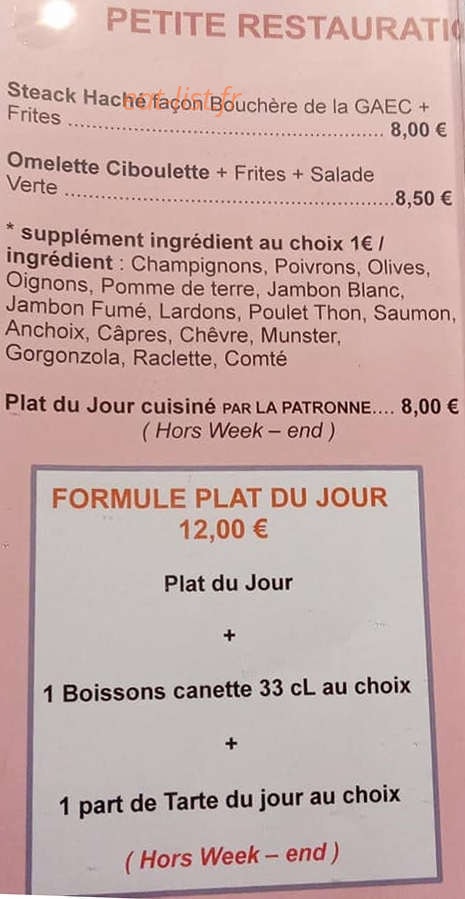 Le Farfadet Gourmand — carte page 6