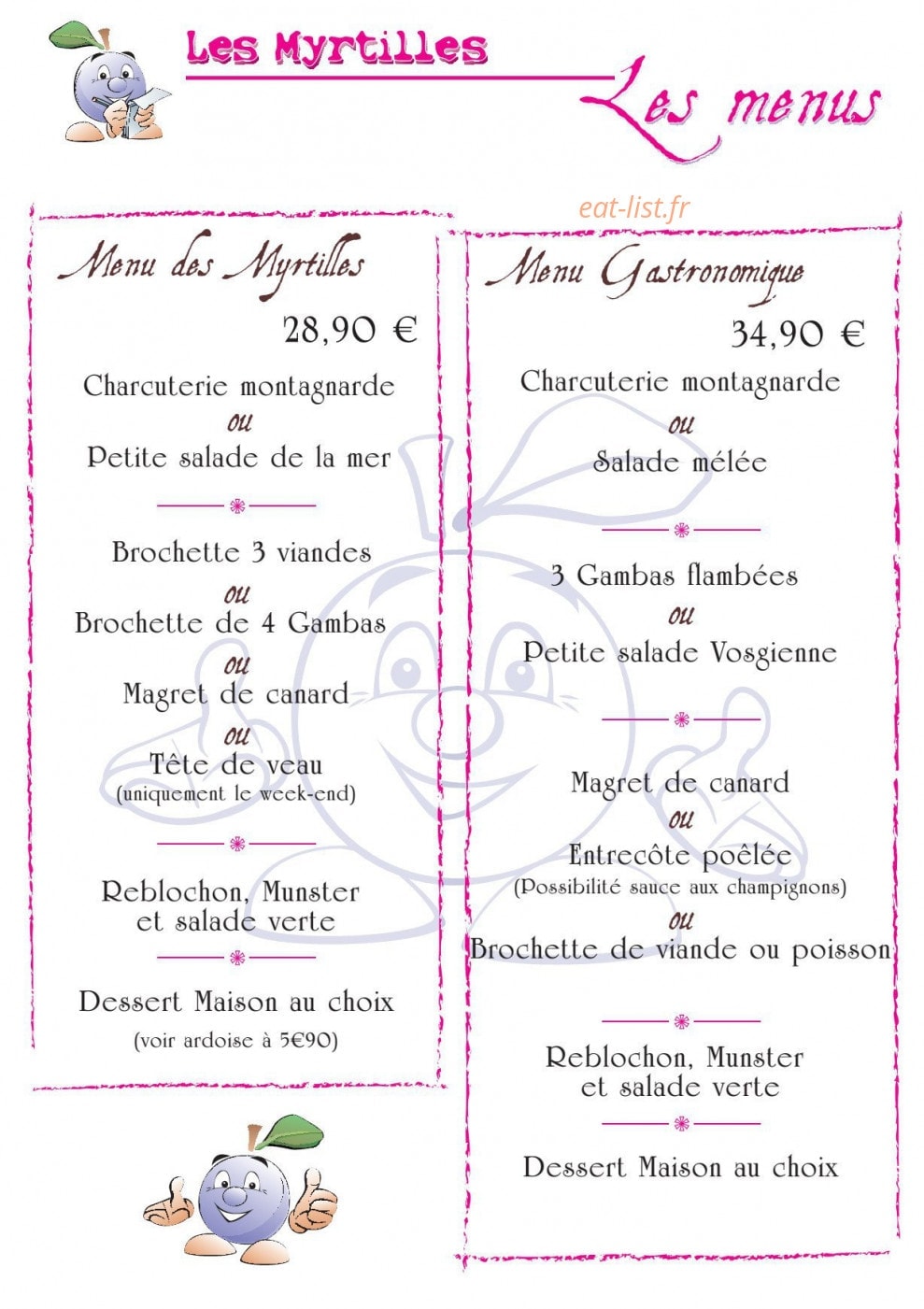 Les Myrtilles — carte page 7