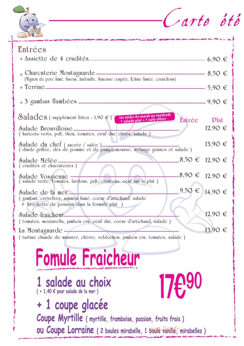 Les Myrtilles — carte page 2