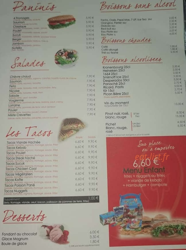Chez Lea — carte page 2