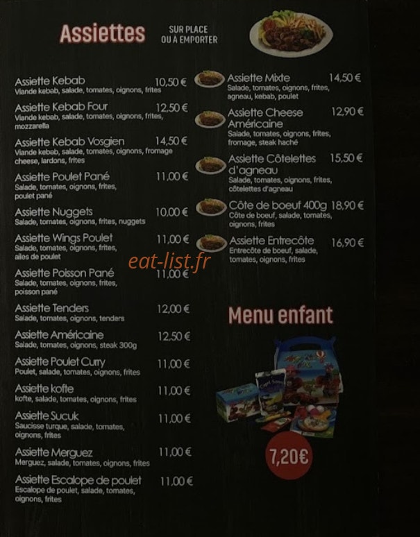 O’96 Döner Kebab — carte page 2