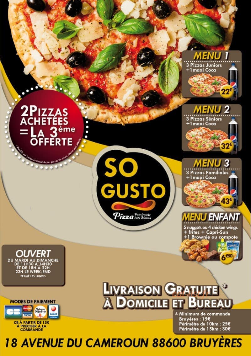 So Gusto — carte page 1