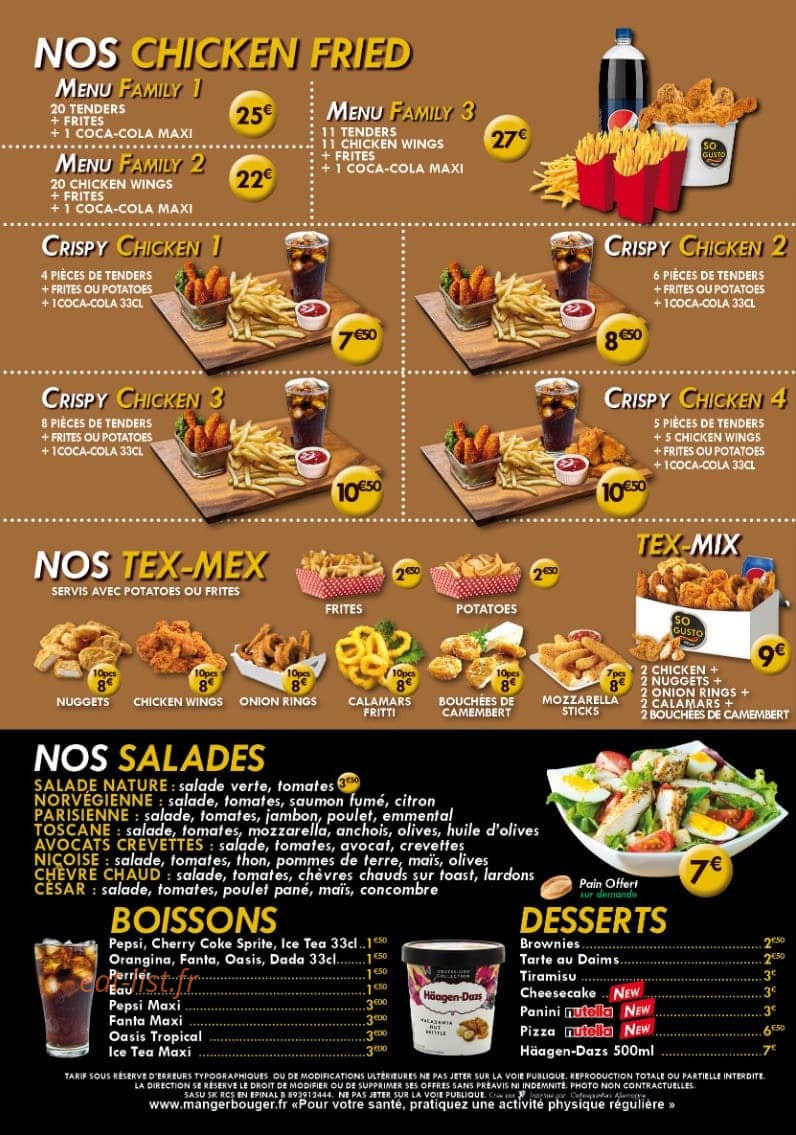 So Gusto — carte page 2