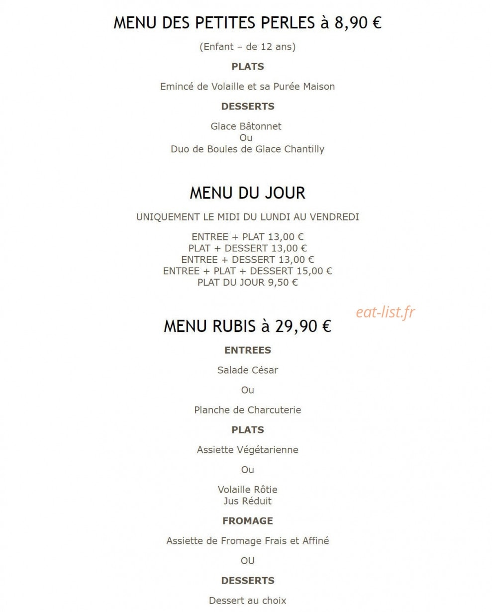 Hôtel Restaurant L'Ecrin — carte page 2