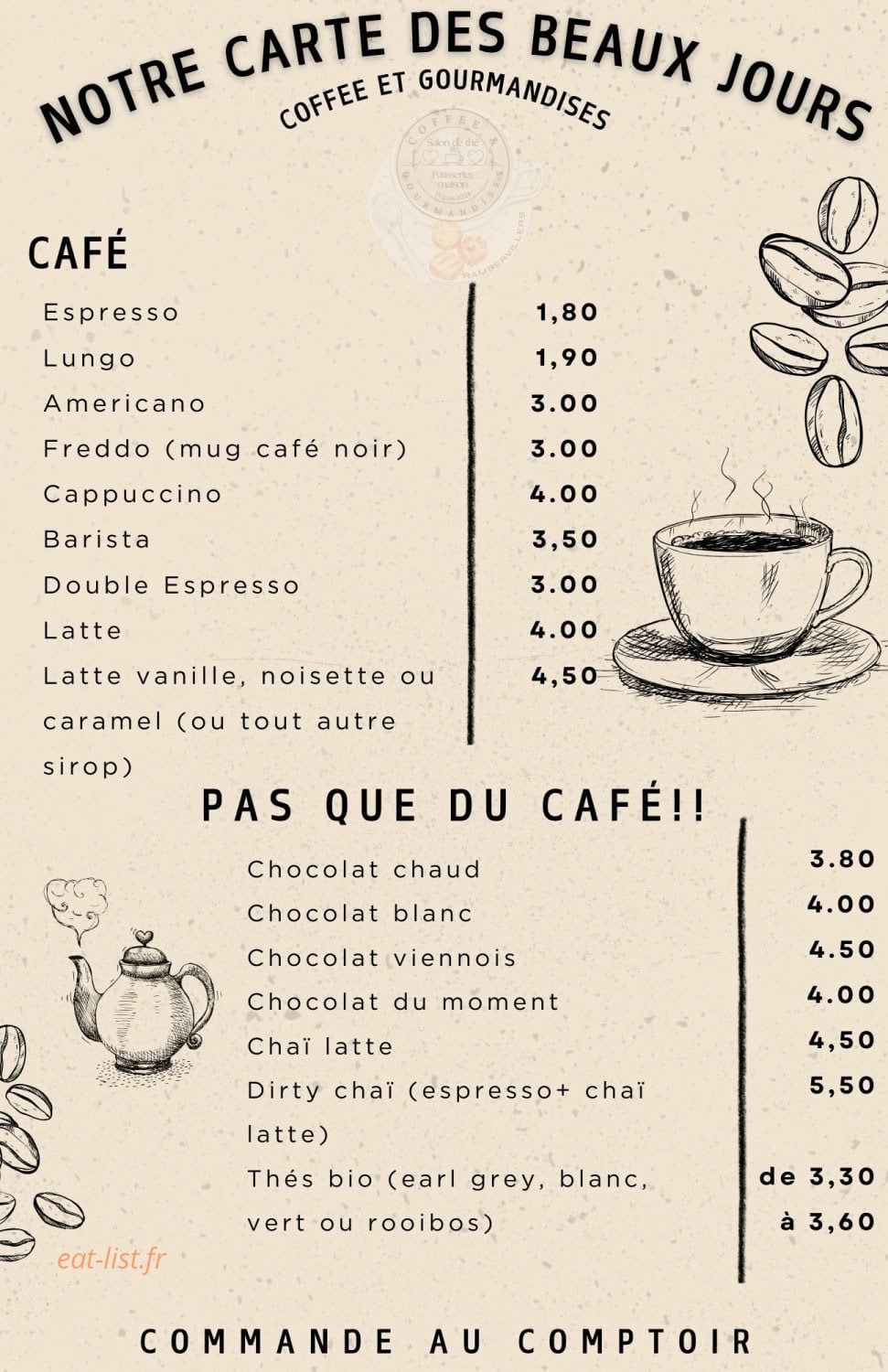 Coffee et Gourmandises — carte page 2