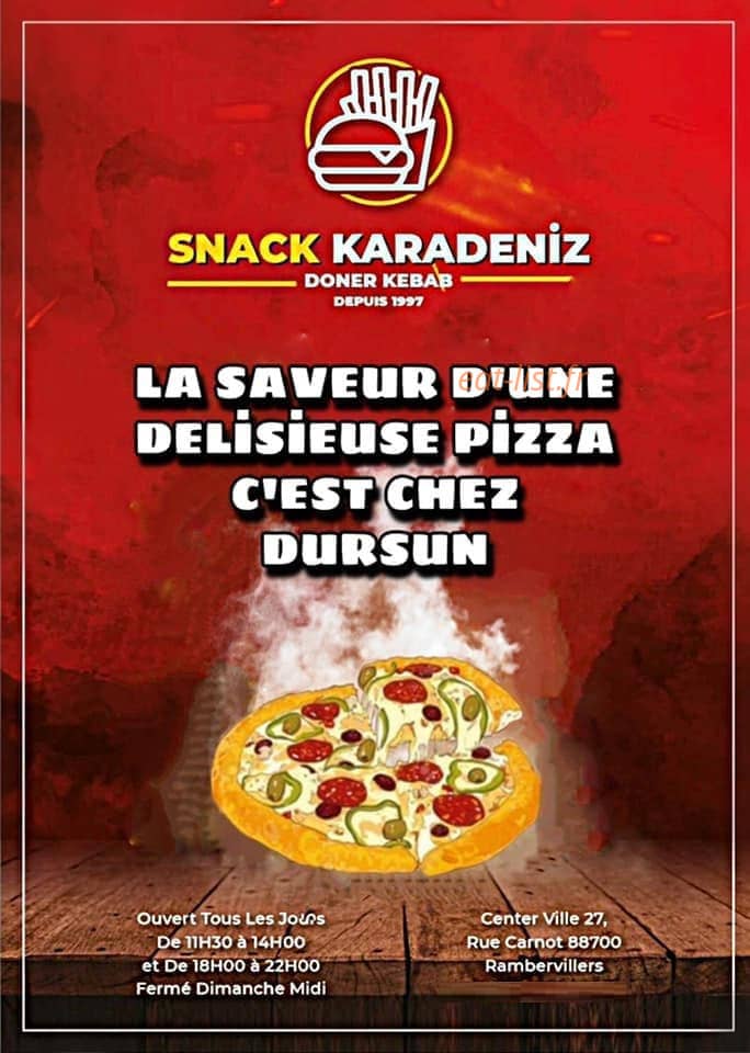 Snack Karadeniz — carte page 1