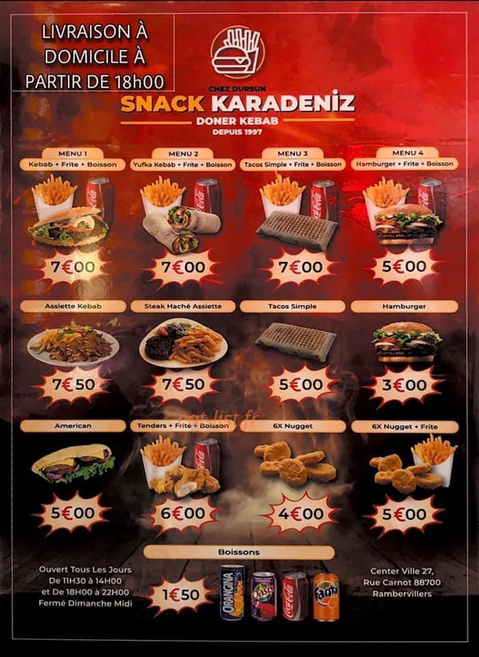 Snack Karadeniz — carte page 4