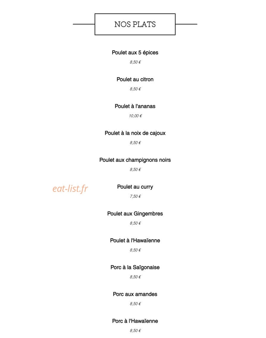 Chez Danh — carte page 2